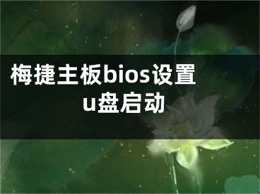 梅捷主板bios设置u盘启动