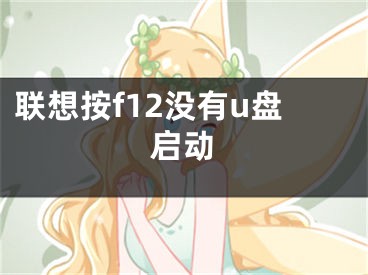 联想按f12没有u盘启动