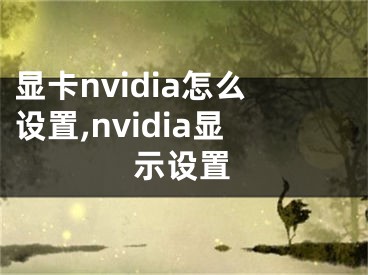 显卡nvidia怎么设置,nvidia显示设置