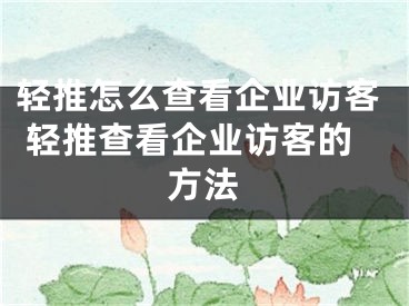 轻推怎么查看企业访客 轻推查看企业访客的方法