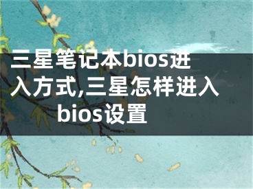 三星笔记本bios进入方式,三星怎样进入bios设置