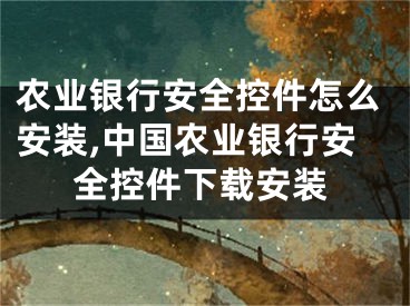 农业银行安全控件怎么安装,中国农业银行安全控件下载安装 