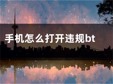 手机怎么打开违规bt