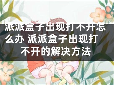 派派盒子出现打不开怎么办 派派盒子出现打不开的解决方法