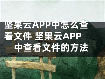 坚果云APP中怎么查看文件 坚果云APP中查看文件的方法