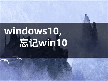 windows10,忘记win10