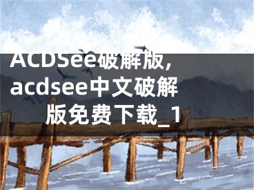 ACDSee破解版,acdsee中文破解版免费下载_1