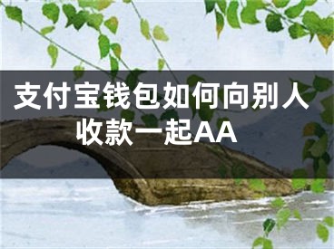 支付宝钱包如何向别人收款一起AA