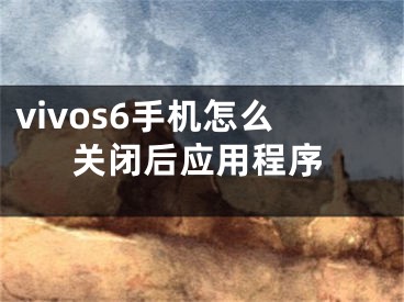 vivos6手机怎么关闭后应用程序