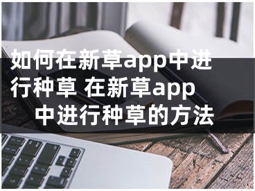 如何在新草app中进行种草 在新草app中进行种草的方法