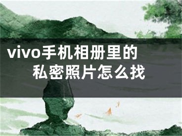 vivo手机相册里的私密照片怎么找