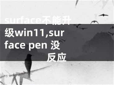 surface不能升级win11,surface pen 没反应