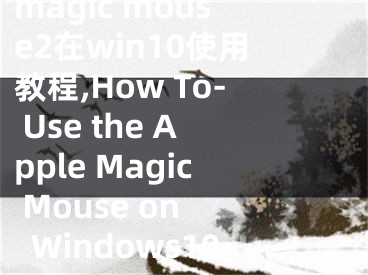 magic mouse2在win10使用教程,How To- Use the Apple Magic Mouse on Windows10