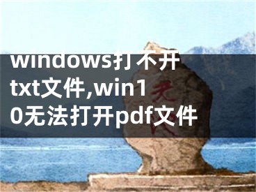 windows打不开txt文件,win10无法打开pdf文件