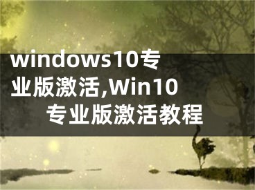 windows10专业版激活,Win10专业版激活教程