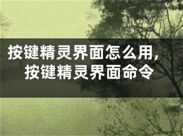 按键精灵界面怎么用,按键精灵界面命令