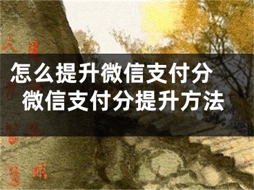 怎么提升微信支付分 微信支付分提升方法