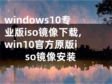 windows10专业版iso镜像下载,win10官方原版iso镜像安装