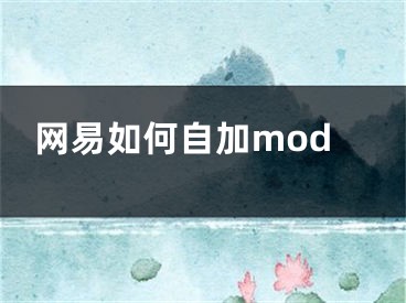 网易如何自加mod