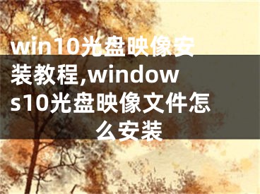 win10光盘映像安装教程,windows10光盘映像文件怎么安装