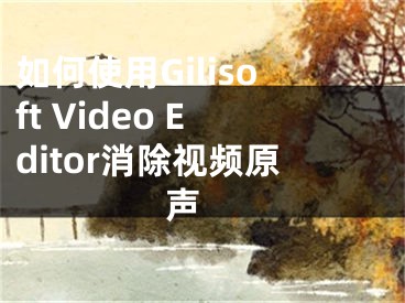 如何使用Gilisoft Video Editor消除视频原声 