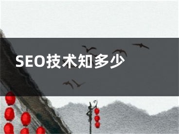 SEO技术知多少  