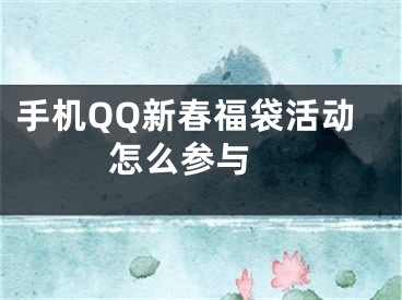 手机QQ新春福袋活动怎么参与 