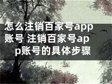 怎么注销百家号app账号 注销百家号app账号的具体步骤