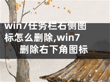 win7任务栏右侧图标怎么删除,win7删除右下角图标