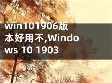 win101906版本好用不,Windows 10 1903