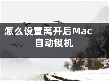 怎么设置离开后Mac自动锁机