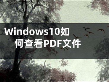 Windows10如何查看PDF文件