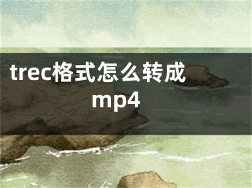 trec格式怎么转成mp4