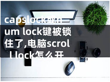 capslock或num lock键被锁住了,电脑scroll lock怎么开