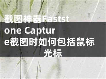 截图神器Faststone Capture截图时如何包括鼠标光标