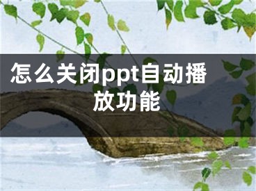 怎么关闭ppt自动播放功能