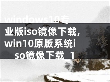 windows10专业版iso镜像下载,win10原版系统iso镜像下载_1