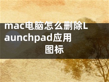 mac电脑怎么删除Launchpad应用图标