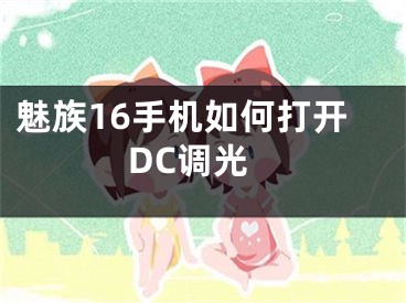 魅族16手机如何打开DC调光