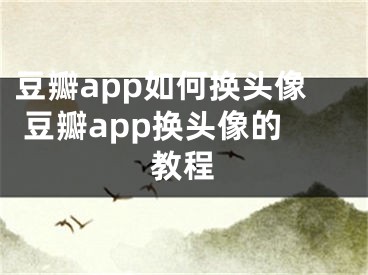 豆瓣app如何换头像 豆瓣app换头像的教程