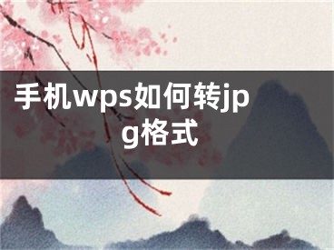 手机wps如何转jpg格式