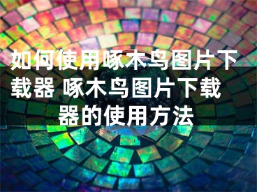 如何使用啄木鸟图片下载器 啄木鸟图片下载器的使用方法