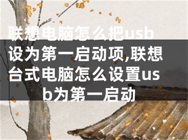 联想电脑怎么把usb设为第一启动项,联想台式电脑怎么设置usb为第一启动