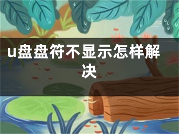 u盘盘符不显示怎样解决