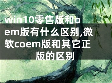 win10零售版和oem版有什么区别,微软coem版和其它正版的区别