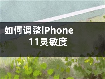 如何调整iPhone11灵敏度