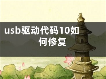 usb驱动代码10如何修复