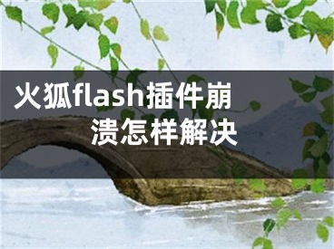 火狐flash插件崩溃怎样解决