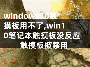 windows10触摸板用不了,win10笔记本触摸板没反应触摸板被禁用