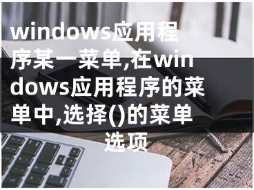 windows应用程序某一菜单,在windows应用程序的菜单中,选择()的菜单选项